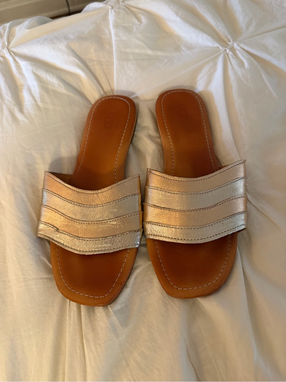 UGG Metallic Slide Sandals